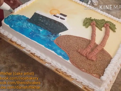How to decorate your cake with non dairy cream and airbrush