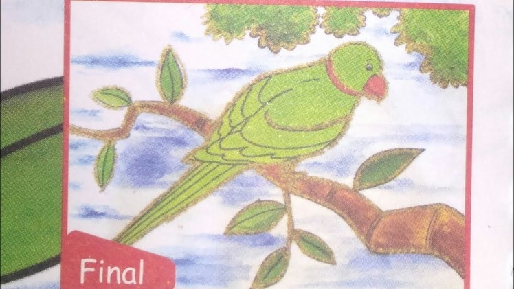 How to draw a beautiful parrot .