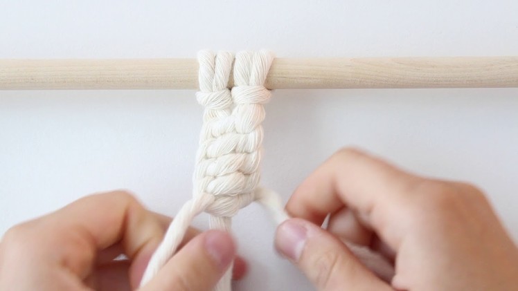 HOW TO Macrame - Four Basic Knotting Techniques - The Square Knot, Half Square Knot + more