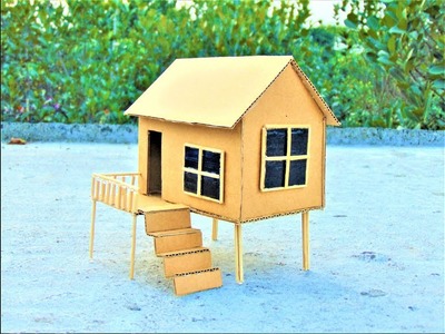 How to make a cardboard house step by step for kids in just 5 minute