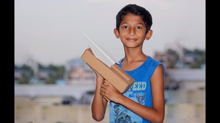 How to Make a DIY Paper Airplane Launcher At Home Using Cardboard Easy Way