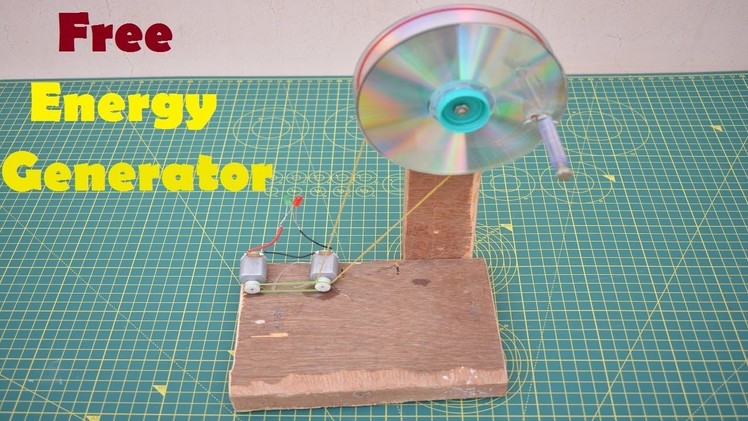 How to Make a Free Energy Mini Generator at Home Using Two DC Motor Easy Way Hand Power Generator