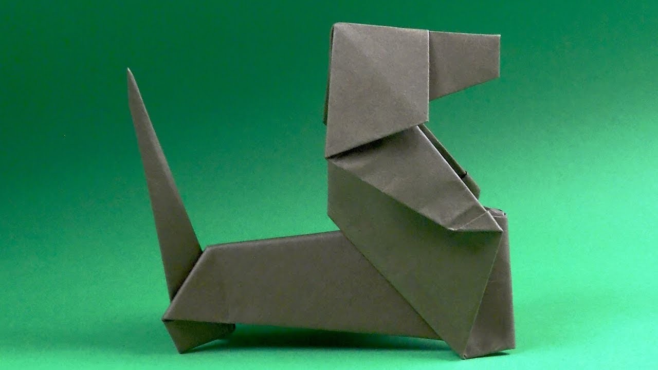 How to make a Paper Dog Tutorial - Origami Dog dachshund