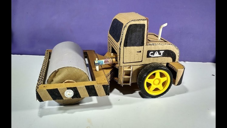How to make a RC Road Roller from Cardboard