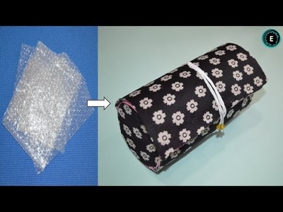 How To Make Bangle Box From Waste Bubble Wrap Material | DIY Round Bangle Box With Waste  At Home