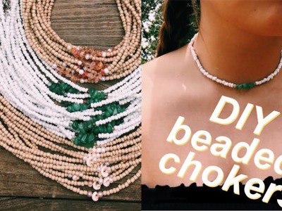HOW TO make beaded chokers for SUMMER !! 2018