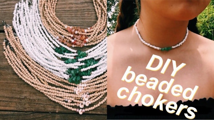 HOW TO make beaded chokers for SUMMER !! 2018