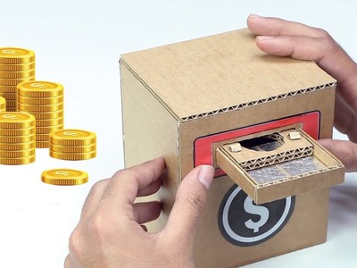 How to Make Coin Bank Box from Cardboard