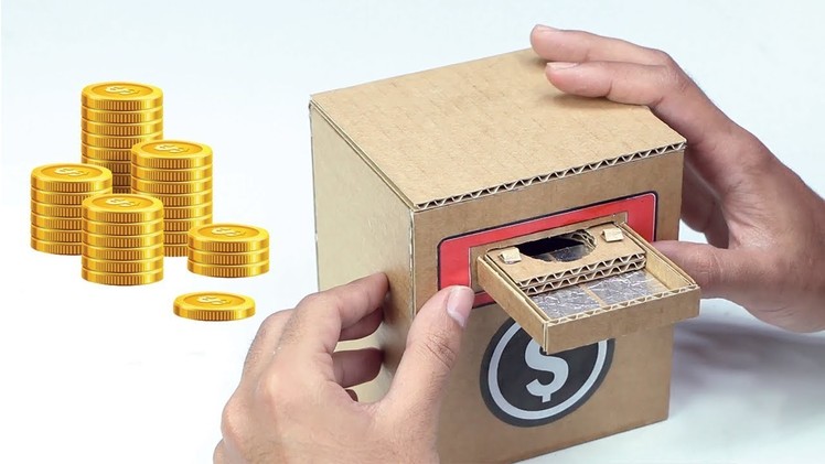 How to Make Coin Bank Box from Cardboard