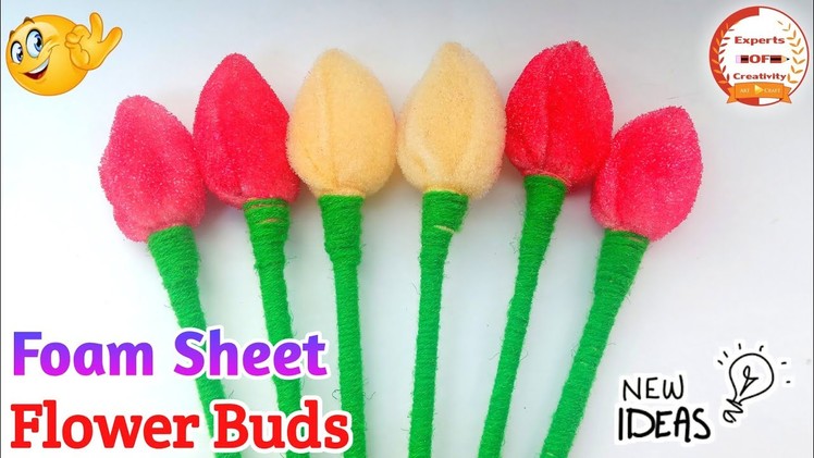 How To Make Flower Buds with Sponge Sheet|How To Make Flower Bud with Foam Sheet|Foam Sheet Craft