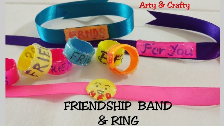 How to make  friendship ring & band#Hot glue Rings#Last minute gift for  friendship day