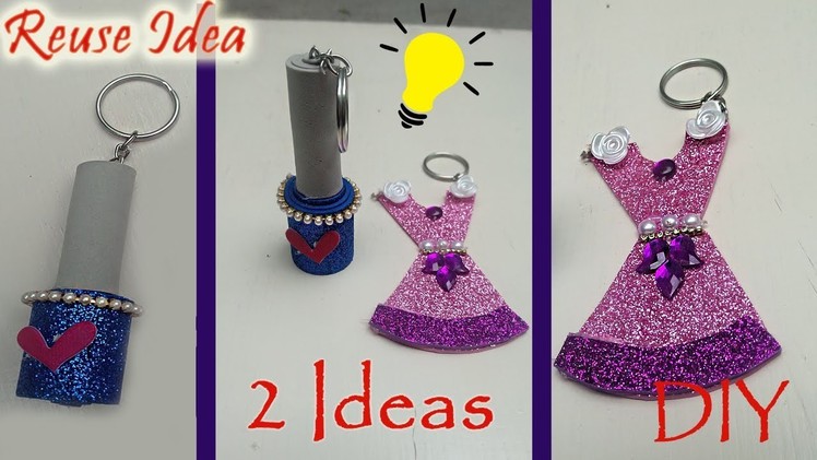 How to make Key Chain Waste material reuse idea  reuse idea Art With Creation