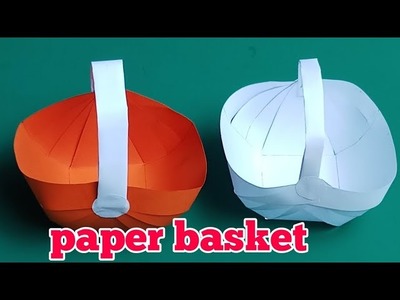 How to make paper basket,paper gift basket