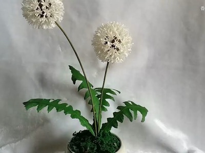 How To Make Paper Dandelion Flower.