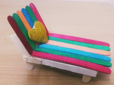 HOW TO MAKE POPSICLE STICK OR ICE CREAM STICK RELAXING CHAIR VERY EASY