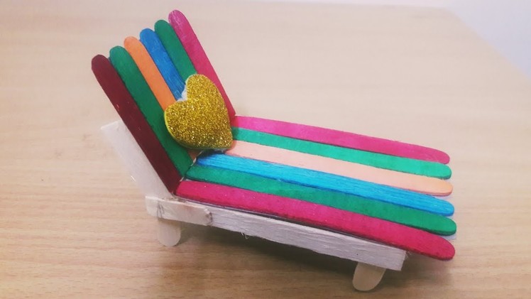 HOW TO MAKE POPSICLE STICK OR ICE CREAM STICK RELAXING CHAIR VERY EASY
