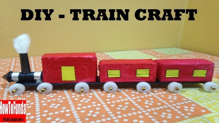 How to make train at home using waste soap, tooth paste boxes & newspaper