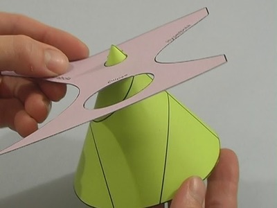 How to visualize conic sections with a paper model.