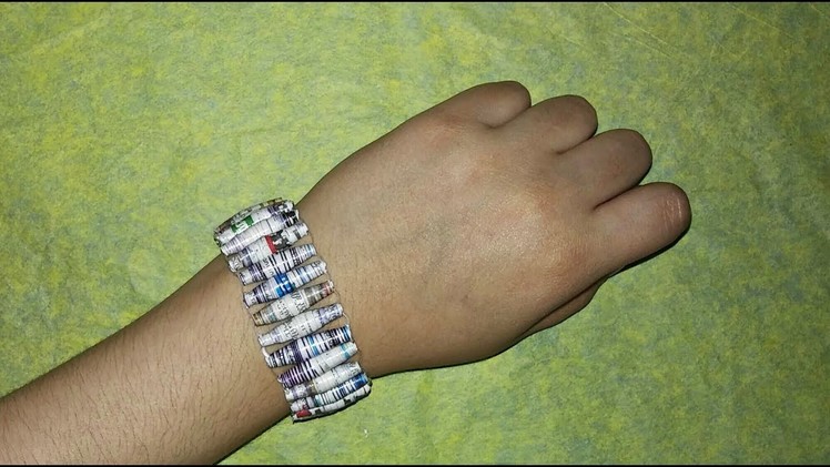 LONG BEAD STRETCH BRACELET+USING BEADS MADE OUT OF PAPER+FRIENDSHIP DAY GIFT IDEAS