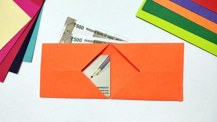 Paper Wallet - How to make Origami Wallet for kids, Step by Step & easy Origami art for kids