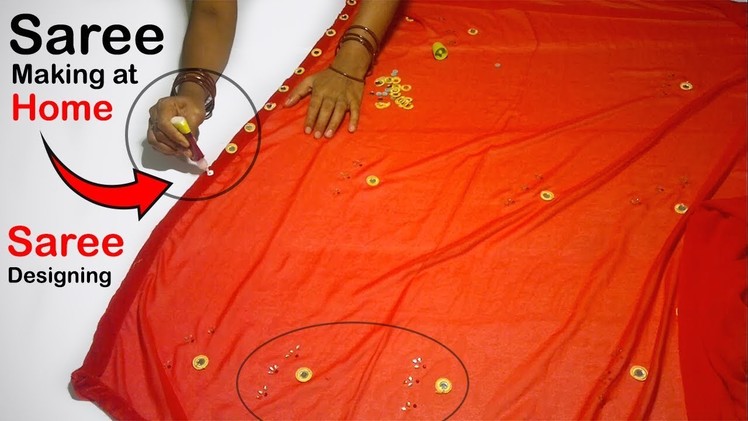 Saree Making at Home | Saree Designing Ideas | Saree Designs | DIY