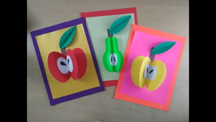 3D Paper Fruits for preschoolers | How To Make 3D Paper Fruits | 3D ORIGAMI FRUITS CRAFT | 3D Craft