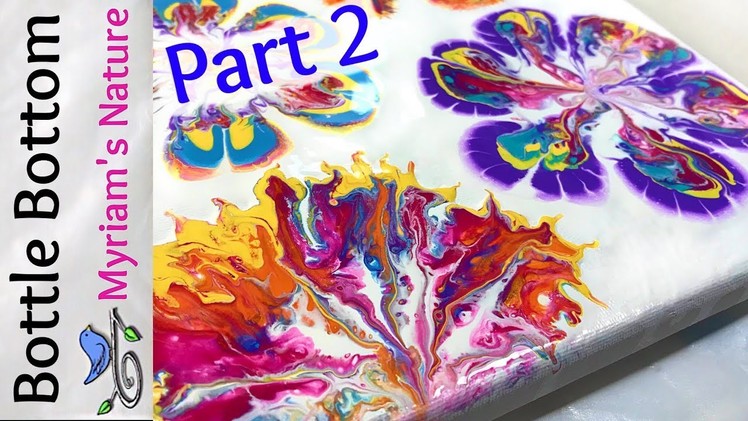 63] Acrylic Pouring on an Altered BOTTLE BOTTOM - part 2 - DecoArt Paints & Pouring Medium