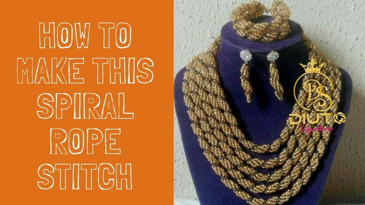Bead tutorial. How to make spiral rope stitch