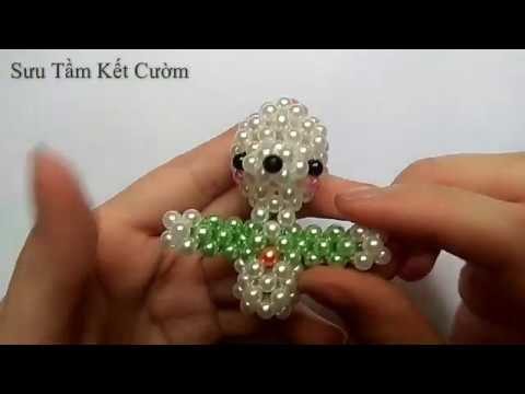 Beads - How to make keyachains: rabbit 2.4 (Kết cườm con thỏ)