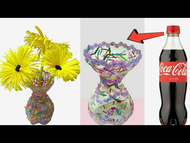 Best Out Of Waste Plastic Bottle  Flower Vase. DIY. Plastic Bottle Craft Idea 2018