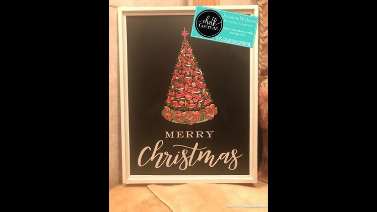 Chalk Couture  Christmas In July Week  Vintage Christmas Tree on Greyson 18X24 Board