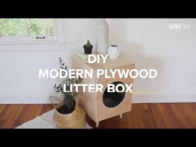 Create This DIY Modern Plywood Litter Box