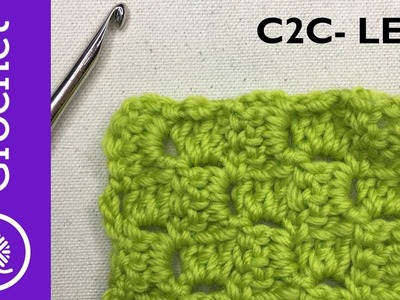 Crochet Corner to Corner (C2C) Afghan with CHART - Beginner Crochet - Lesson 8 -Left Handed (CC)