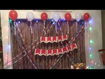 DIY Birthday party decoration for BF| Easy way to decorate room | Easy Birthday decoration at home