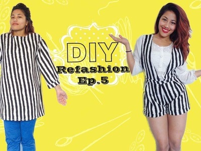 DIY dress to romper : Refashion Ep.5