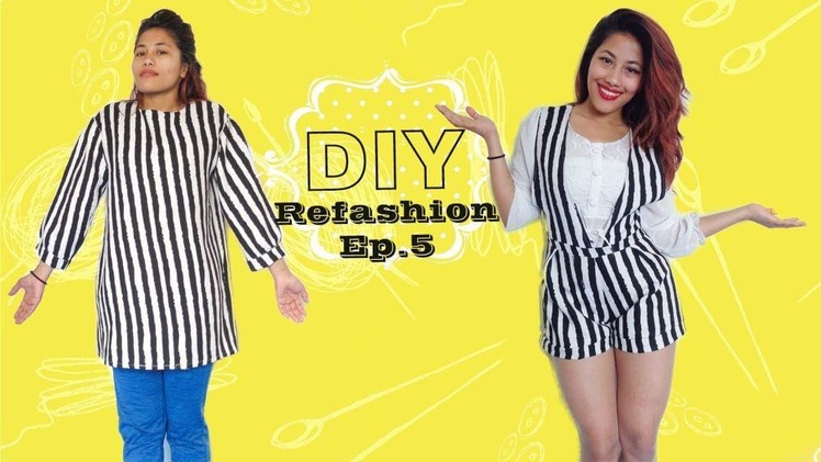 DIY dress to romper : Refashion Ep.5