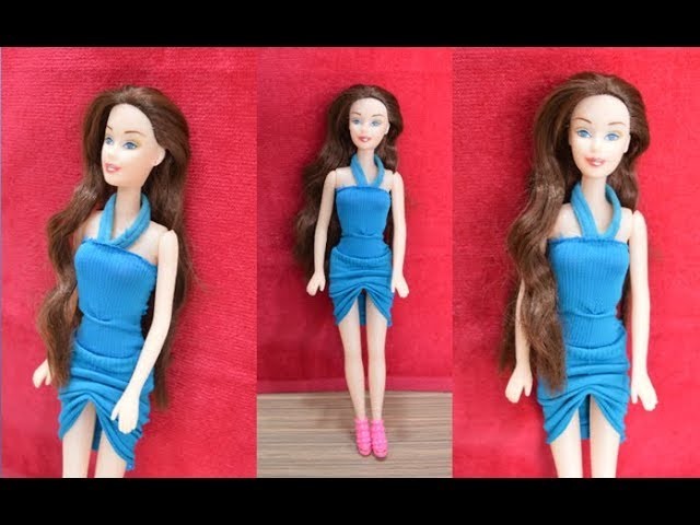 Diy Easy Dress Making For Barbie Doll In 5 Minutes Way To Make - Diy Barbie Clothes Easy