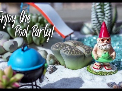 DIY Fairy Garden Gnome Pool Party