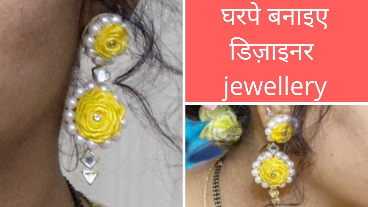 DIY Flower Earrings For Bridal.Mahendi.Haldi. Baby Shower jewellery