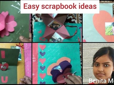 Easy handmade scrapbook ideas. 1st wedding anniversary gift for hubby. scrapbook tutorial. craft