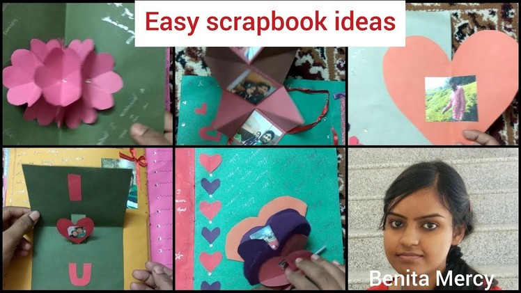 Easy handmade scrapbook ideas. 1st wedding anniversary gift for hubby. scrapbook tutorial. craft