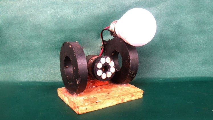 Free energy electricity light bulbs generator - DIY science projects at school
