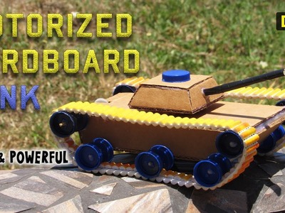 How to make a fast & powerful motorized cardboard tank | DIY