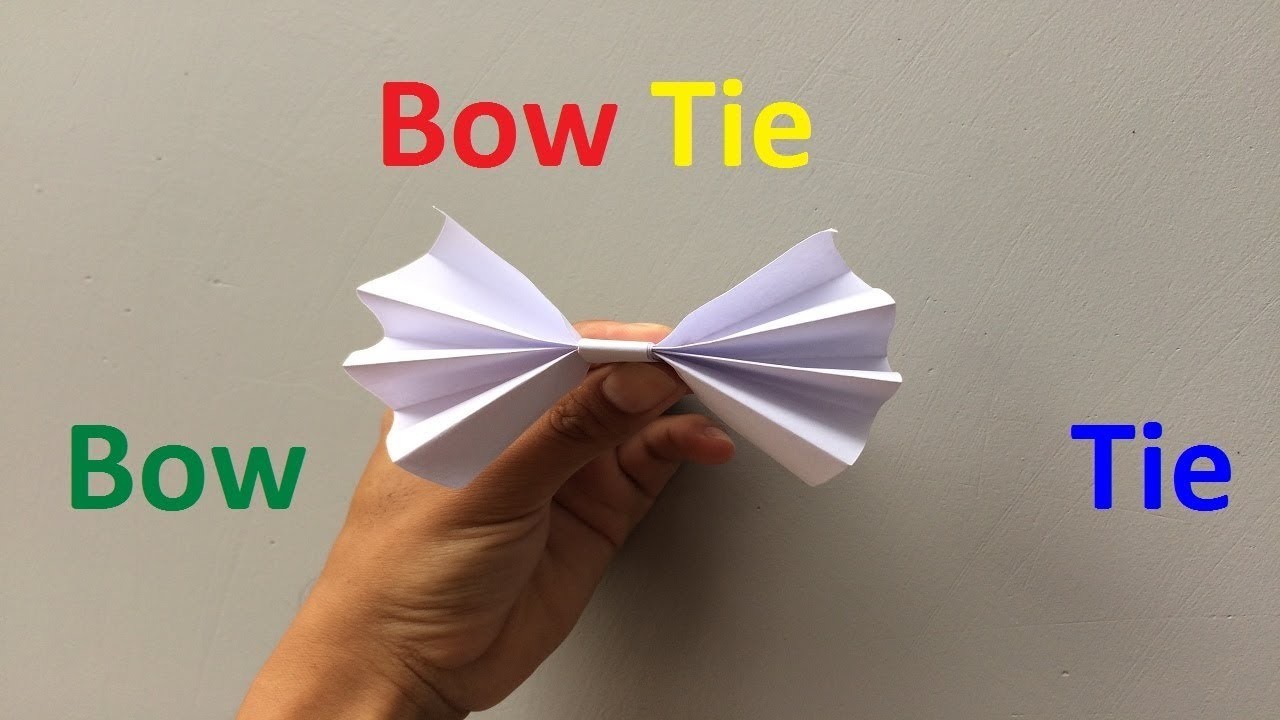 How To Make A Paper Bow Tie Easy Origami Bow Tie Tutorial Making An Origami Bow Tie 9676