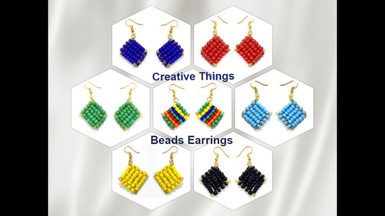 How To Make Earring From Beads || Bead Earrings || Creative Things