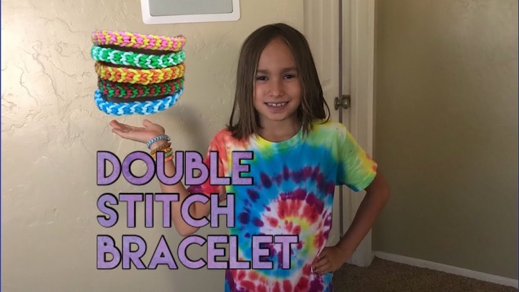 How to make the rainbow loom double stitch bracelet