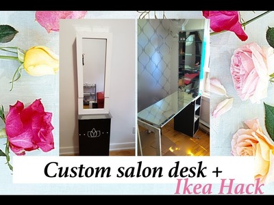 IKEA HACK & DIY || Ikea Bathroom Mirror Cabinet into a Salon Nail Table