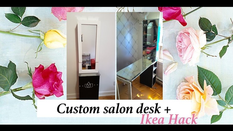 IKEA HACK & DIY || Ikea Bathroom Mirror Cabinet into a Salon Nail Table