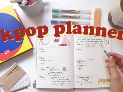 Kpop journal.planner thingie ???? weekly spread set up | justine haley