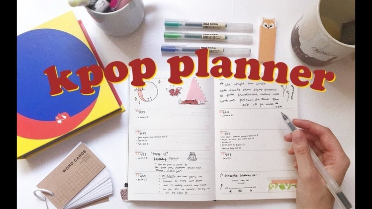 Kpop journal.planner thingie ???? weekly spread set up | justine haley